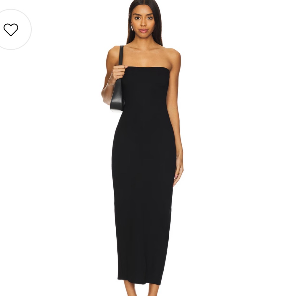 Leset Rio Bandeau Dress strapless black